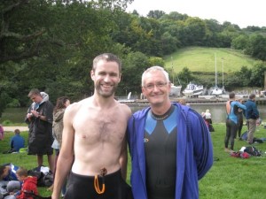 Brian and David before the start of the elite wave