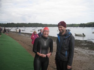 Brian and I at the end of the swim